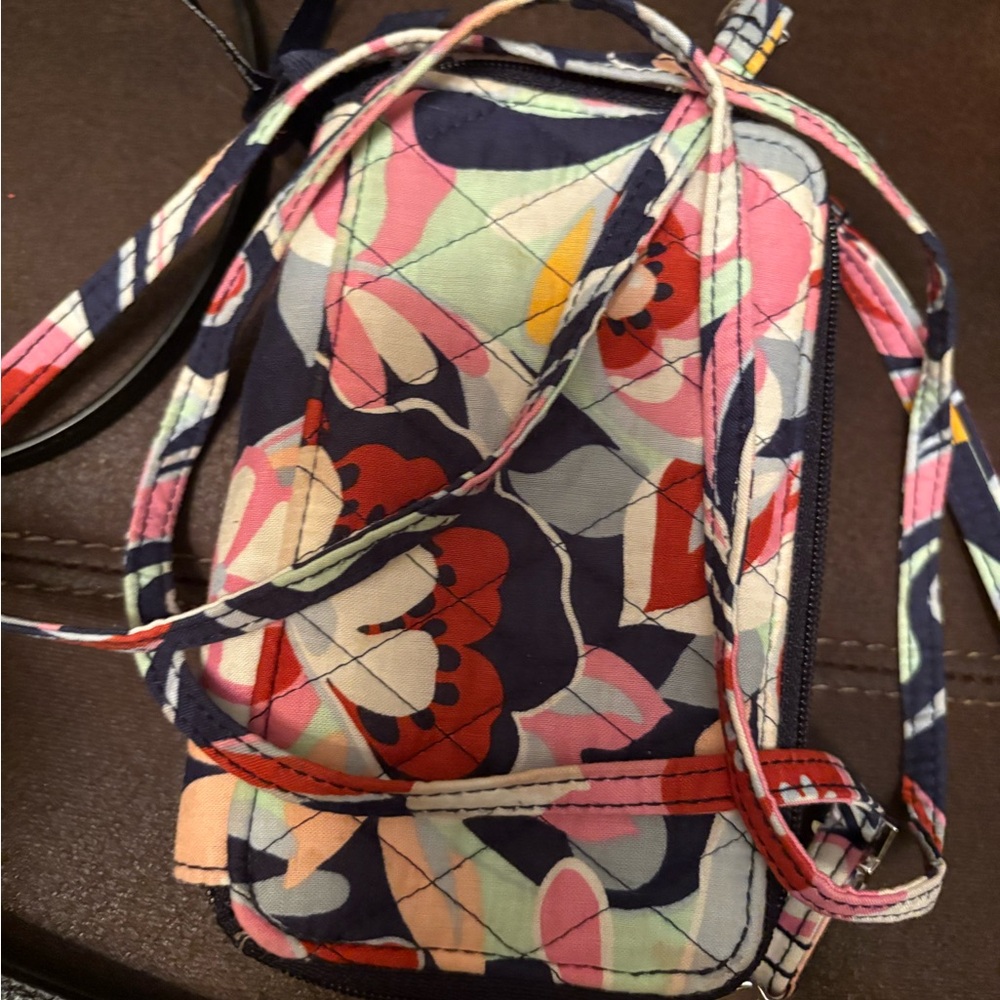 Vera Bradley Pink and Blue Floral Crossbody Bag
